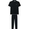 Heritage Series Basic Knit Short Sleeve Polo Shirt And Straight Leg Pants Casual Sports Set Men Sets Black F11M528121F+F11M528607F