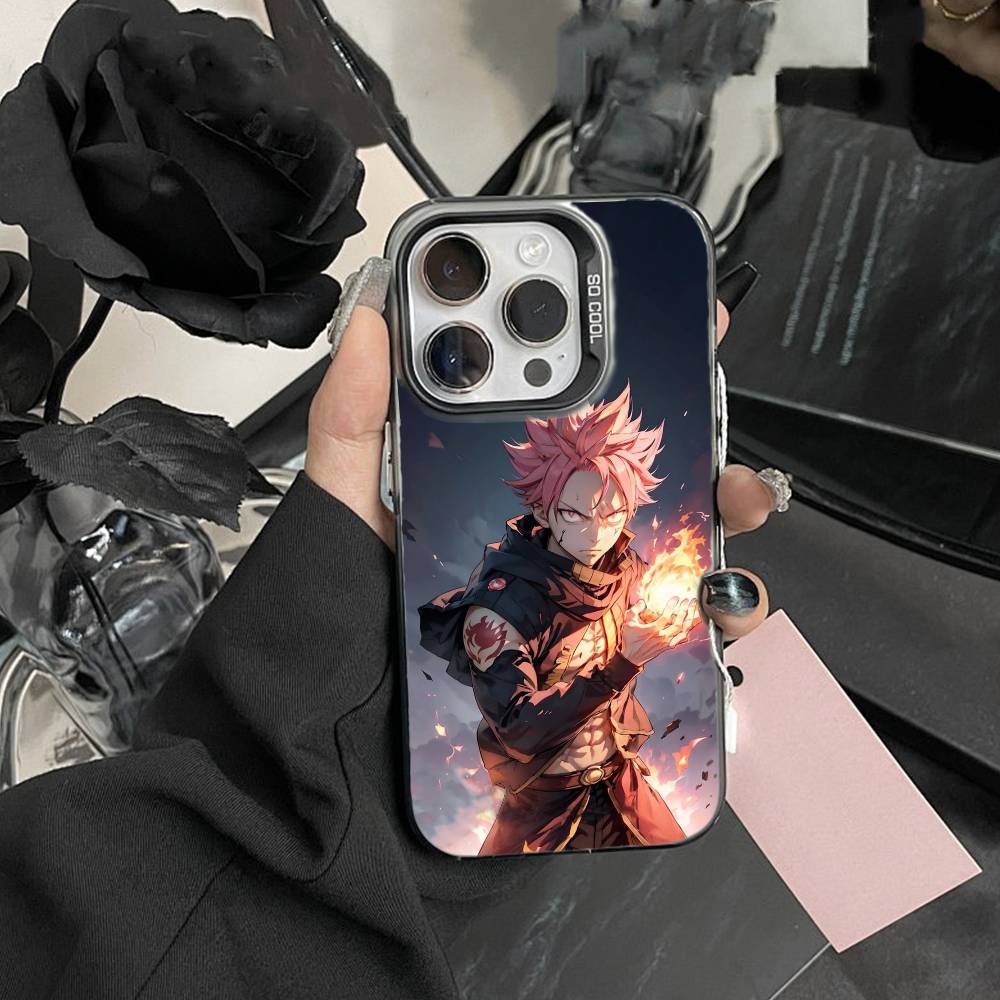 ANIME S-FAIRY TAIL Handyhülle Für IPhone 16 17 15 14 12 13 Pro Max Schwarze Farbe Stoßfeste Hülle