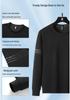 Men's Air Cotton Plus Size Long Sleeve Round Neck Hoodie for Spring and Autumn Casual Running Sportswear