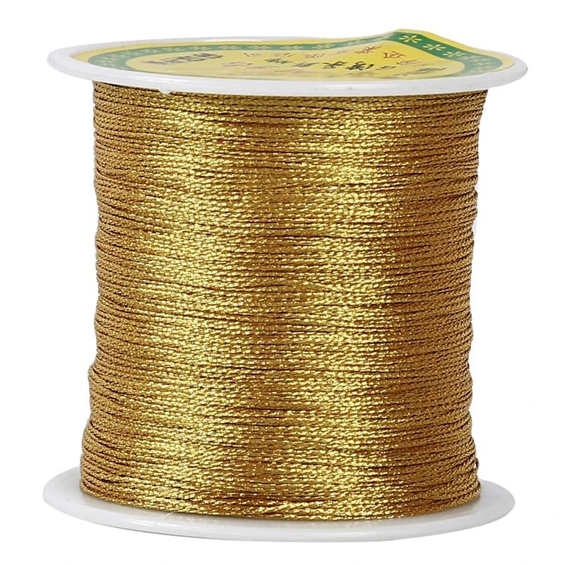 Silver/ Golden Color Chinese Knot Cord String For DIY Handmade Handicraft Tool Hand Stitching Thread Craft Supplies золотой