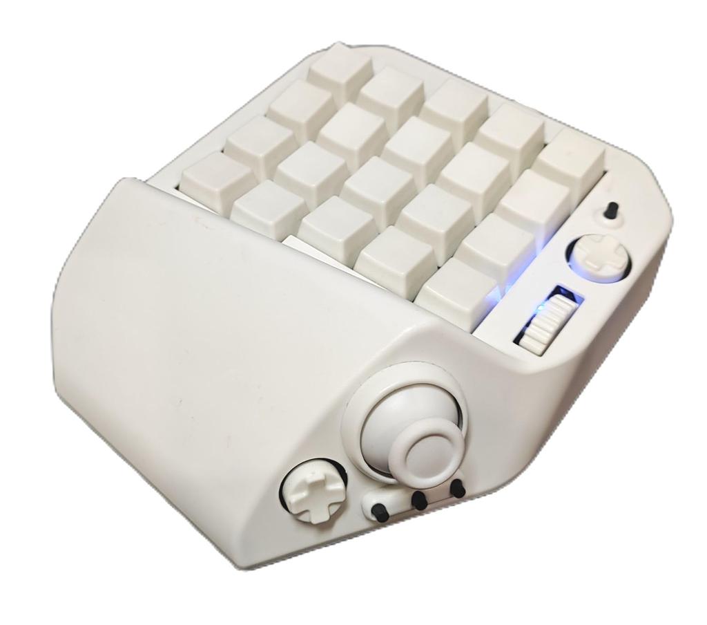 Compatible Gaming Keyboard with Joystick and Wheel MH-Device USB-C MH-Delta 41-Key One-Handed (Standard - White)