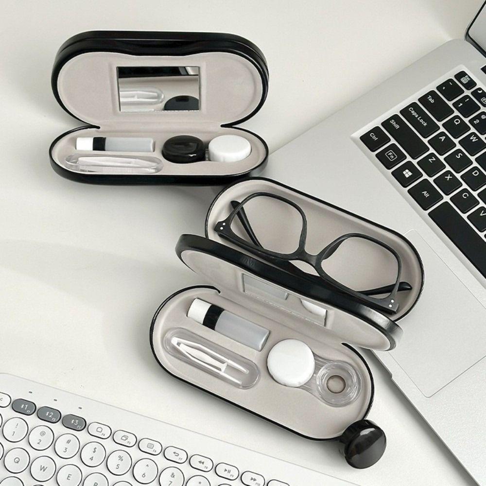 2 in 1 Glasses Storage Case Double Layer Glasses Protective Cover Creative Glasses Box  For Travel