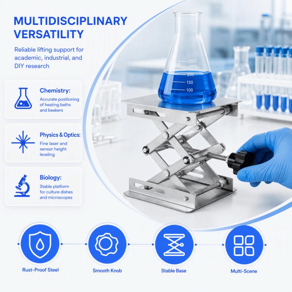 Stainless Steel Lab Jack Scissor Lift Design Lab Lift Stand Scissor Stand Platform Biology Study