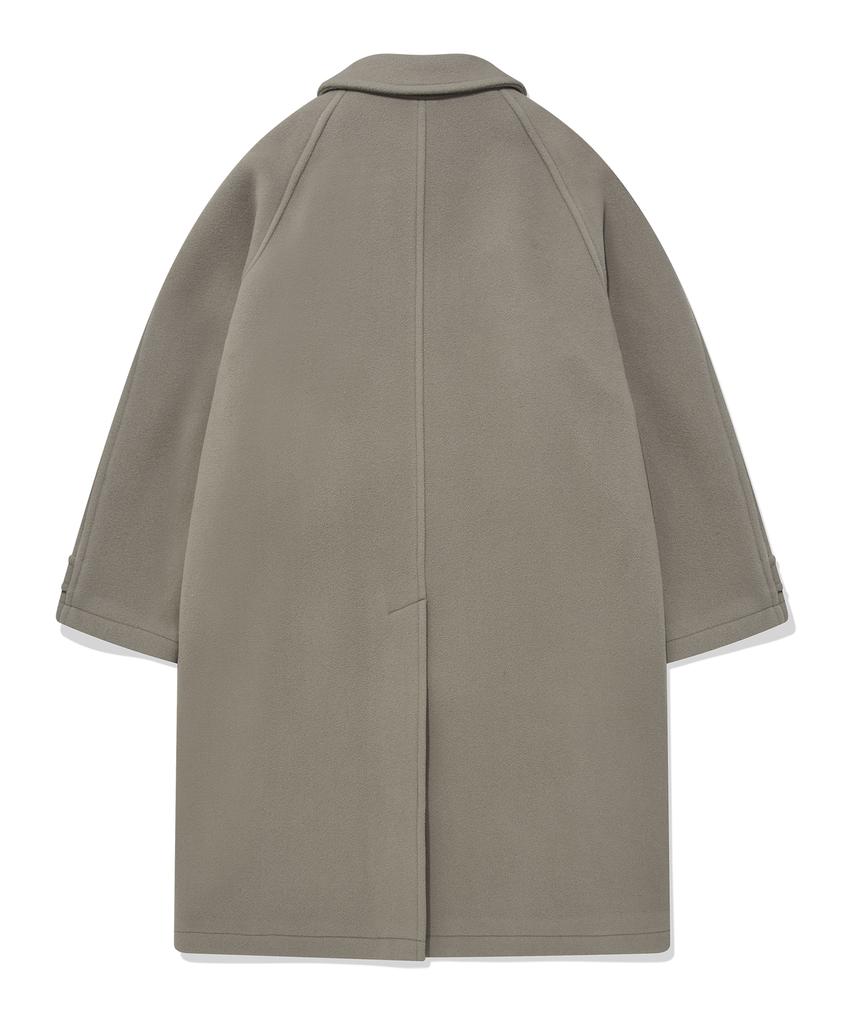 Covernat Wool Balmacaan Coat Beige