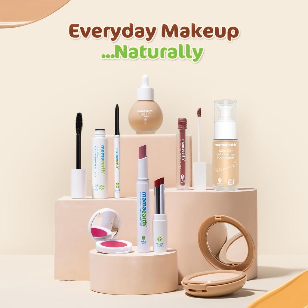 Mamaearth Hydra-Glow Flüssigfoundation LSF 35 Mit Vitamin C Für Vollständige Abdeckung Taufrisches Finish Und 12 Stunden Feuchtigkeit (01 Elfenbeinfarbenes Strahlen)