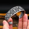Vintage Saint Benedict Exorcism Bracelet for Men Women Stainless Steel Hip Hop Biker Opening Amulet Bangle Creative Jewelry Gift