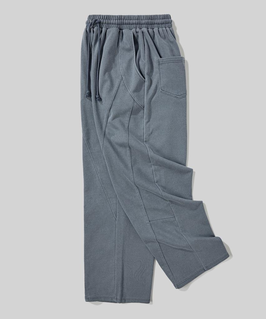 Beodeonteu Multi-Cut Line Pigment Sweatpants [Heather Blue]