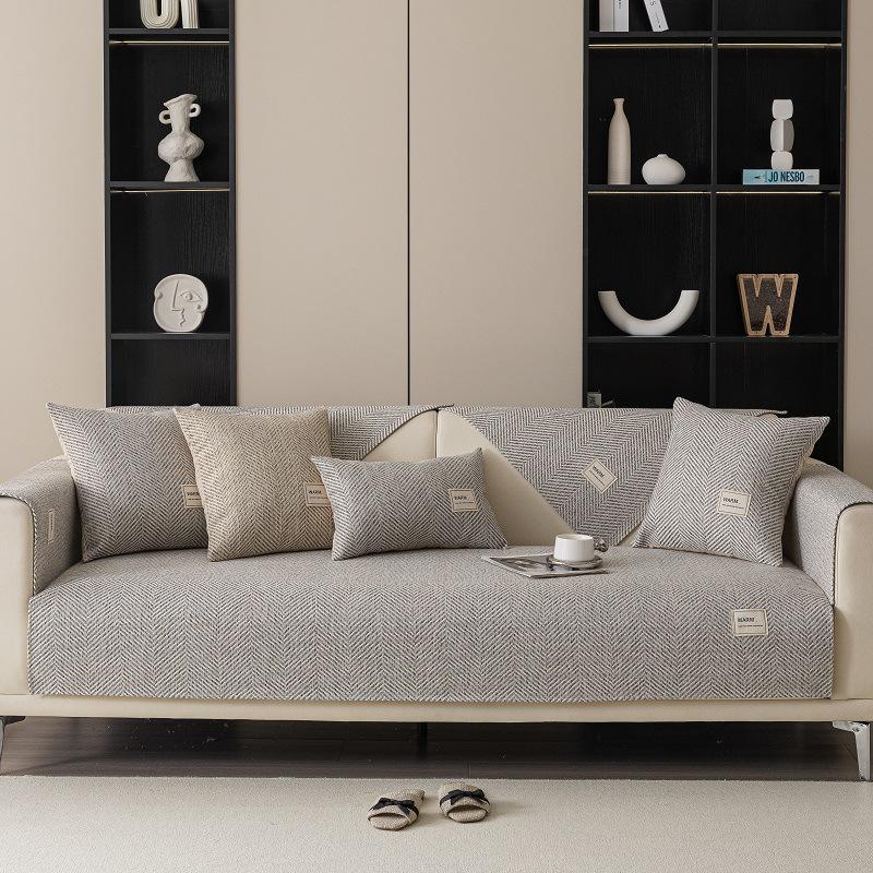 Senyu 2025 Non-Slip Sofa Cover: Imitation Cotton & Linen, Universal Fit for All Seasons