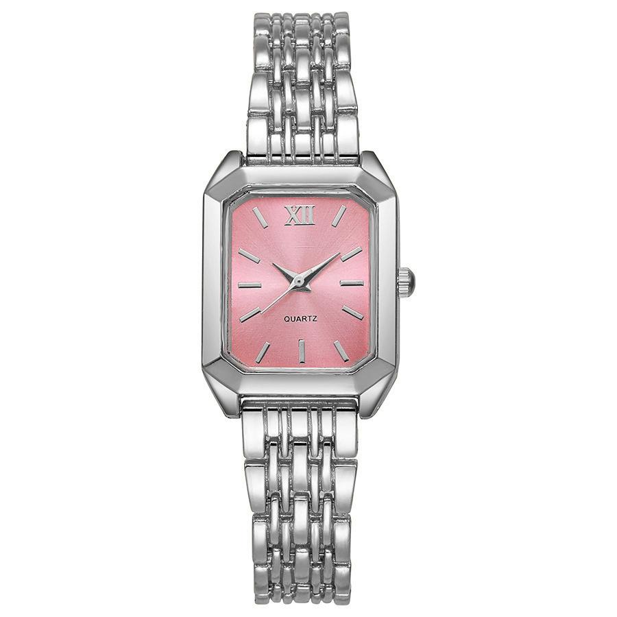 New Dial Light Luxury Steel Belt Ladies Watch Student Stylish Simple Square Quartz Watch