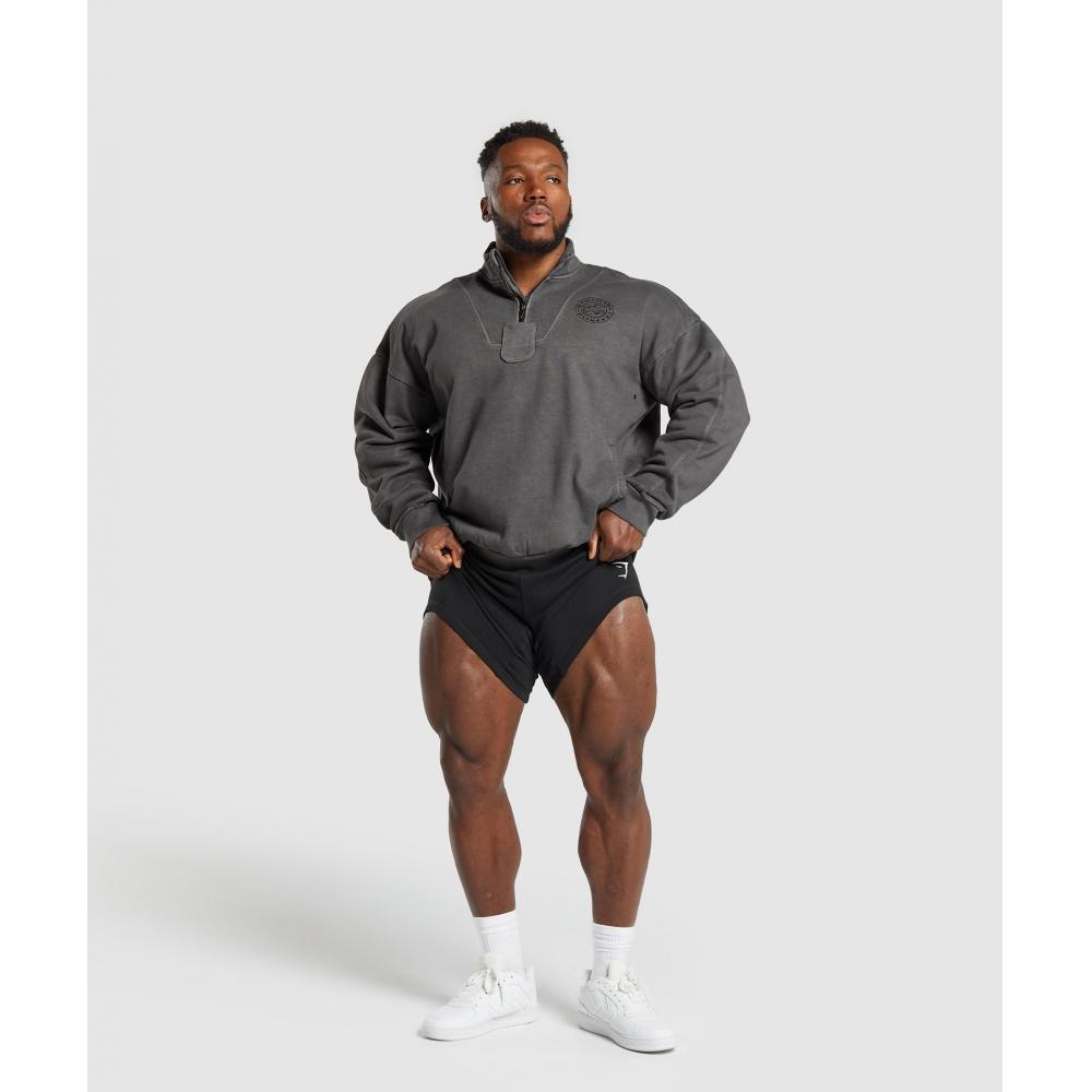 Gymshark Premium Legacy 1 4 Zip Black A7a3m Bb67