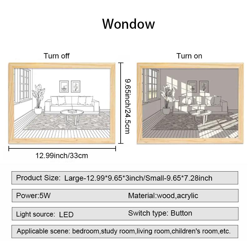 Modern vázlatos művészeti stílusú világításfestmény 9,65 * 7,28 hüvelykes háromszínű fényváltó LED dekoratív festmény, amely alkalmas hálószoba folyosójára