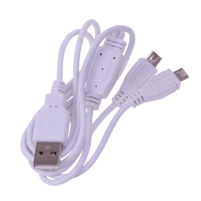 2 In 1 USB To Dual Micro USB Cable Charging Wire Cord Two Device USB Charger Splitter Cable for Cellphone