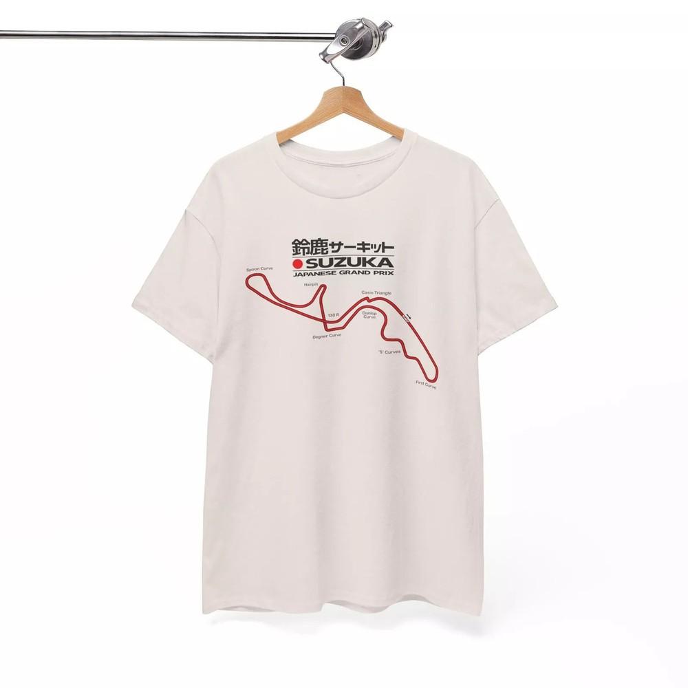 Винтажная футболка Suzuka Circuit с картой трассы Гран-при Японии, футболка F1, унисекс, размеры S-4XL L