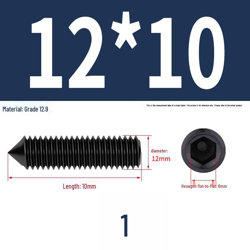 12.9 Edelstahl 304 Innensechskant Kegelspitze Gewindestift M2/M3