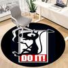 1pc Devil Smoke Office Round Area Rug,  Mat Suitable For Office, Under Office Chairs Bedroom Living Room Home Decor, Room Deco