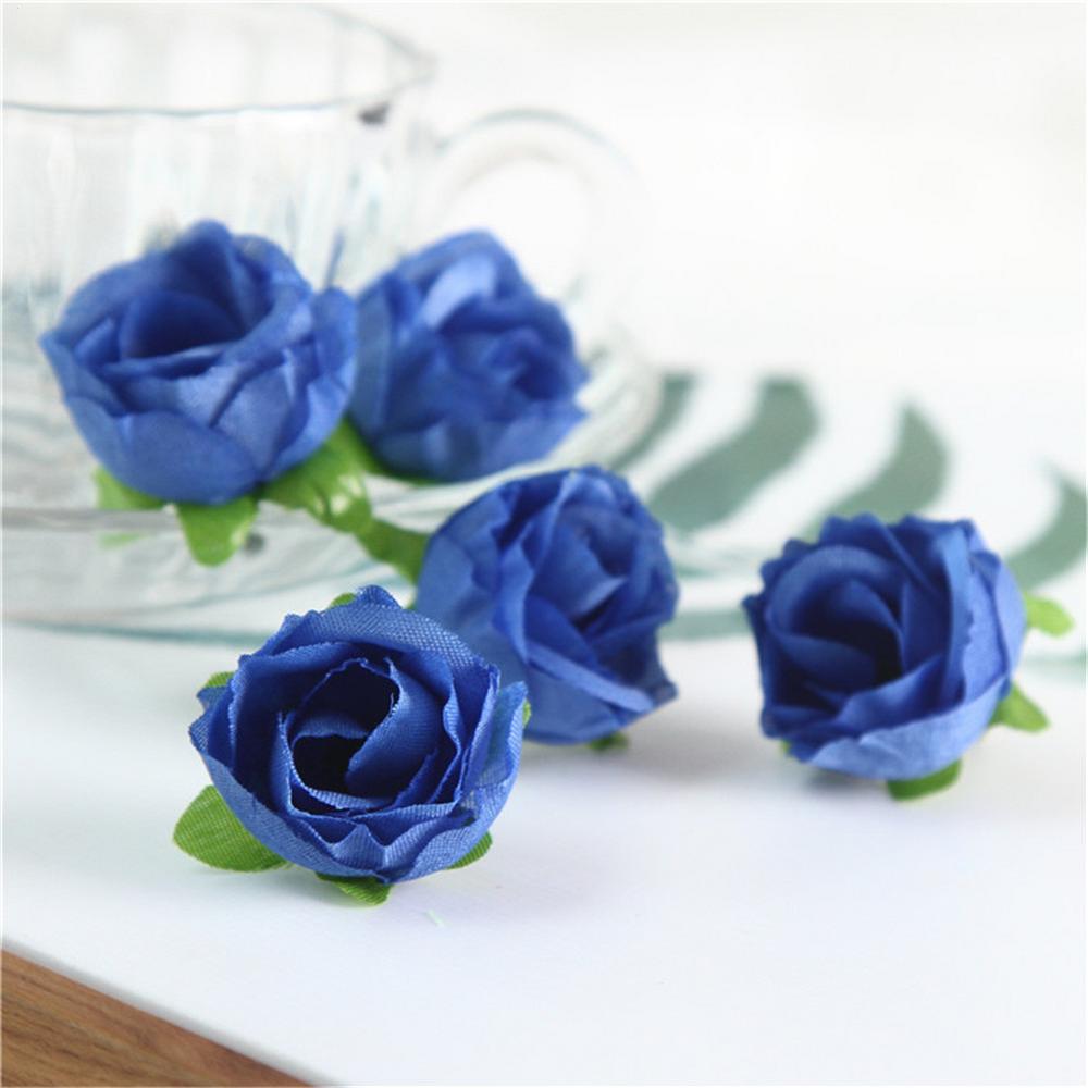 Rose Artificial Flowers 50pcs Simulation Flower Head Fake Roses Wedding Decorated Wall Flower Arrangement home Party Decoration