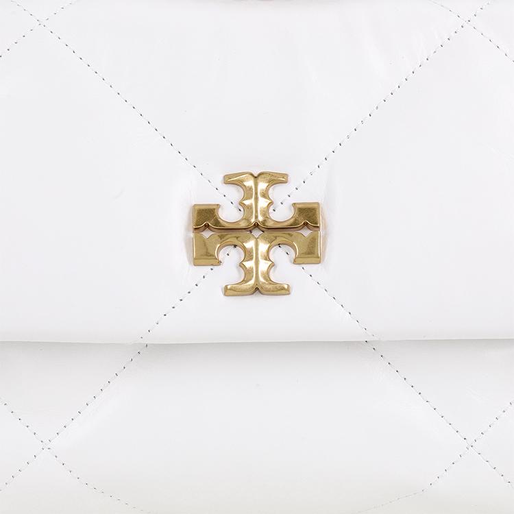 Tory Burch Kira Chain Shoulder Bag Flap Closure Napa Leather Crossbody Women bags White 154706-100