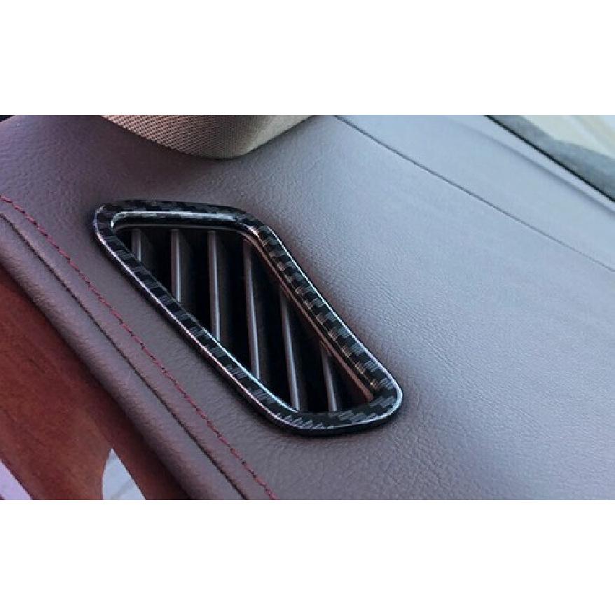 For Cadillac XTS 2013-2019 Carbon Fiber Dashboard L&R Air Outlet Vent Trim 2pcs