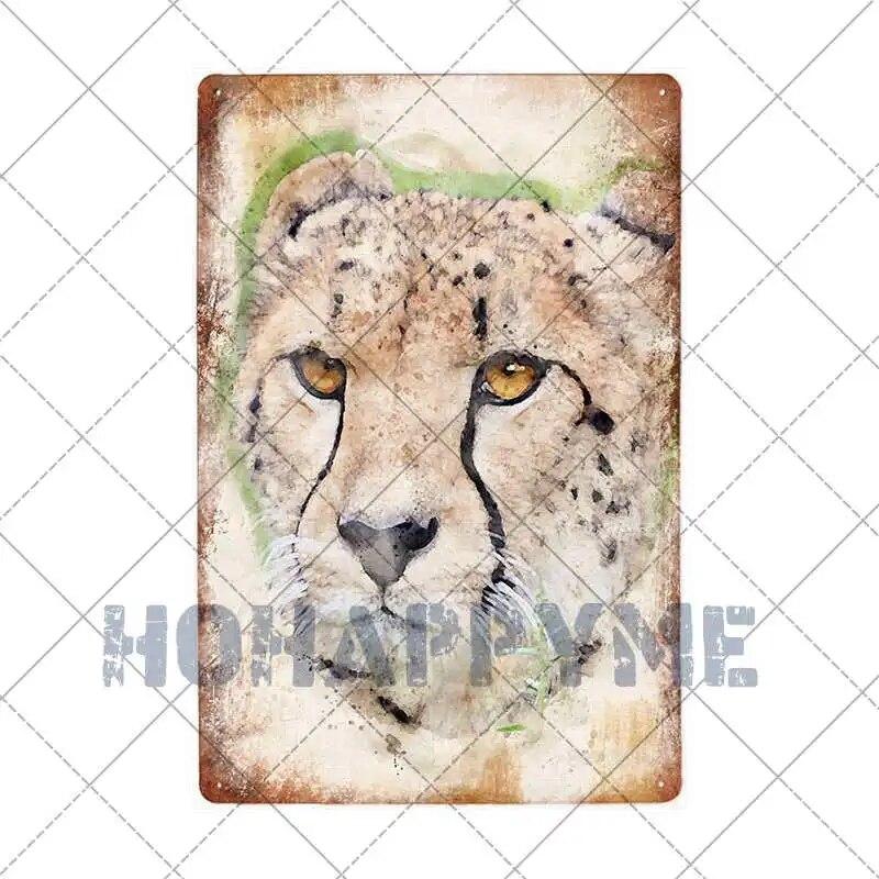 Bauernhof-Deko, Löwe, Pferd, Tiger, Schaf, Tier, Haustier, Freilandhaltung, Schild, Poster, Metall, Wandkunst, Platten, Eisenmalerei, Wohnkultur, 20 x 30 cm