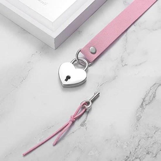 Aroncent Collar Choker Leather Necklace Womens Cute Stylish Punk Rock Harajuku Party Cosplay Event Lolita Fashion Accessories