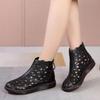 Sandali Donna Pelle Vera Primavera Estate Stivali Traspiranti con Fori Piatte Morbide Antiscivolo Comodi Sandali Romani De Muier