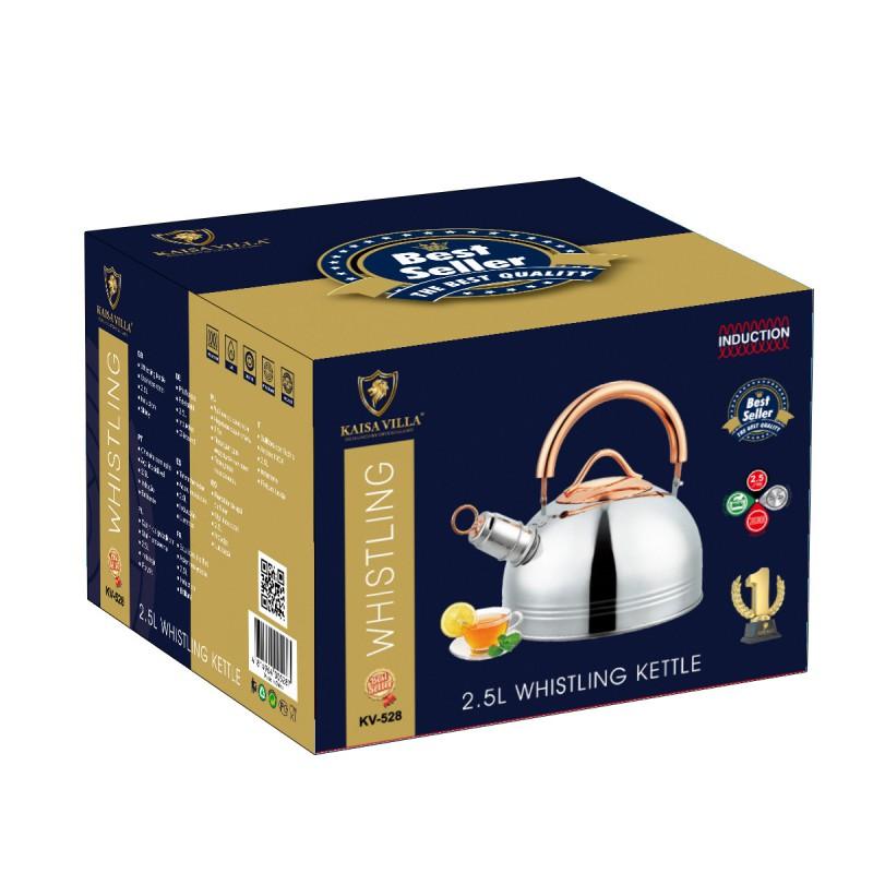 Stainless Steel Whistling Kettle 2.5L Gas Induction Cooktops Modern Home Use