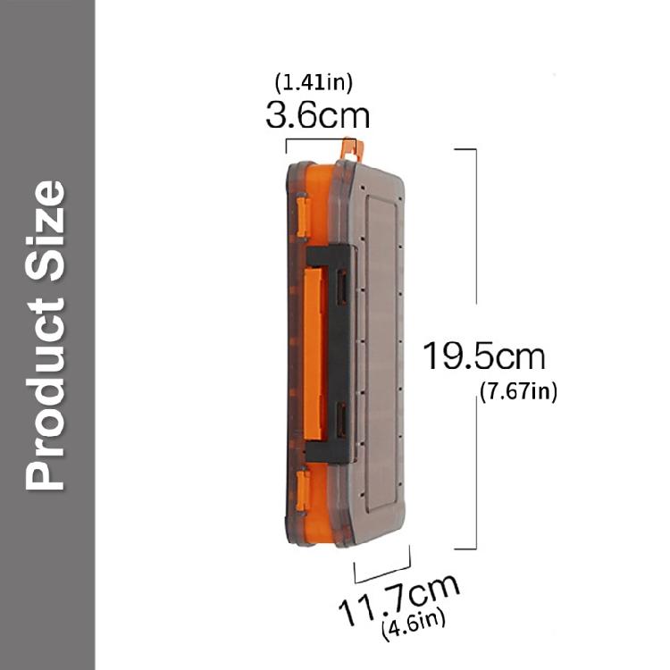 Two Sided Waterproof Fishing Box Transparent Practical Compartments Travel Storage Solution For Hook Lures And Tools
