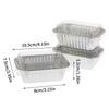 10 Stück Einweg Rechteckige Aluminiumfolien Backformen mit Deckeln für Kuchen Muffins Brot Lebensmittelaufbewahrung Mitnahmebehälter