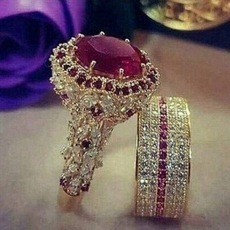 New Trendy European & American Style Full Diamond Women's Ring