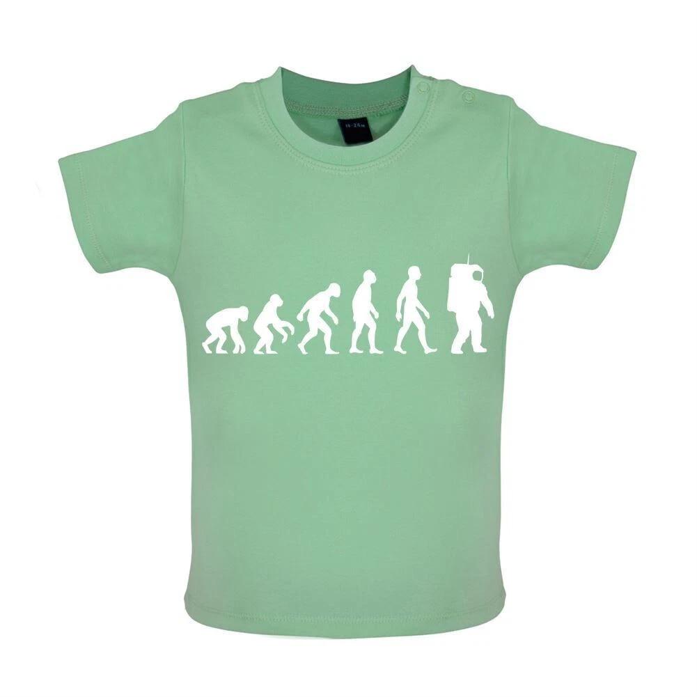 Evolution of Man Astronaut - Baby Kids Boys Girls Unisex T-Shirt / Babygrow - Space Planets Moon Hobby 130