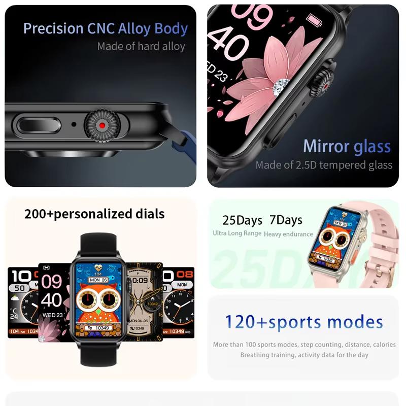 2025 Yeni Bluetooth Çağrı Akıllı Saat AI Sesli Asistan Fitness Takipçisi 1.57 İnç HD Ekran Akıllı Saat Erkek Kadın Android IOS İçin