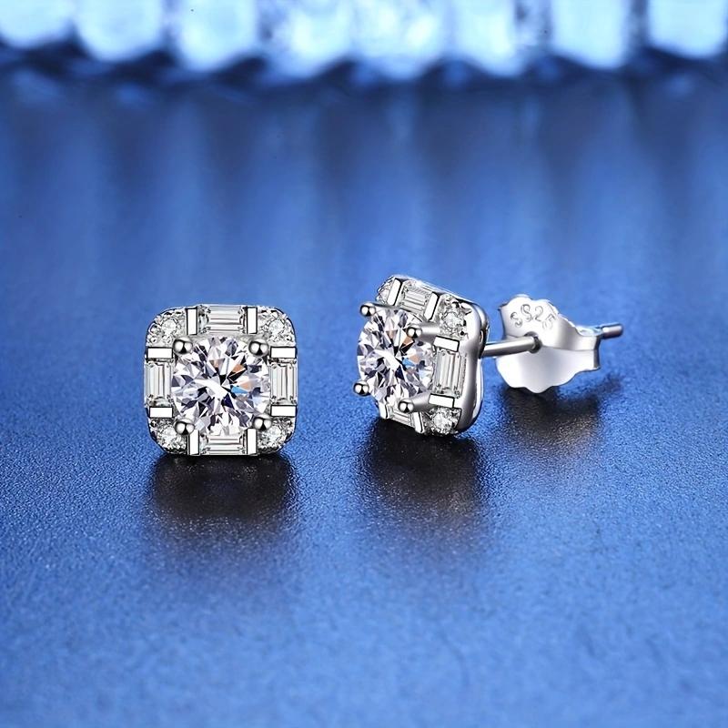Tancise 925 Sterling Silver Moissanite   Earrings Drop Earrings For Women Wedding Party Gifts