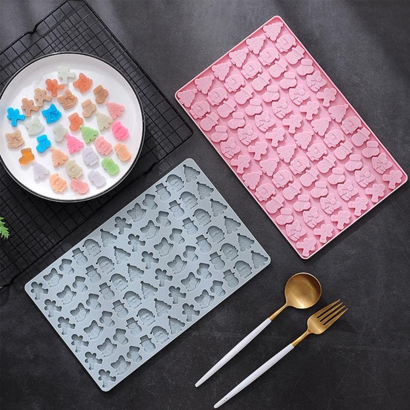 72 Cavity Christmas Silicone Flexible Mould Clay Resin Ceramics Candy Dropshipping