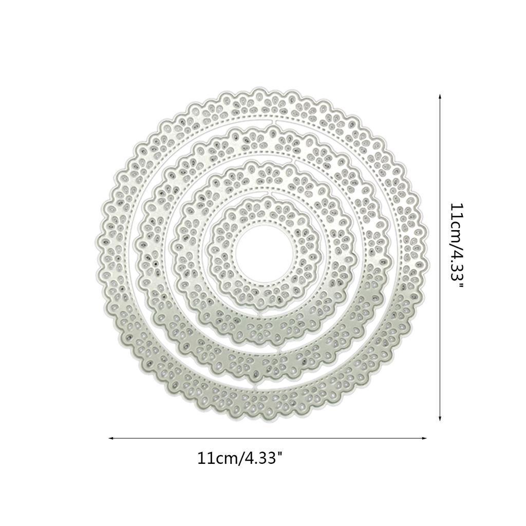 DIY Round Lace Border Embossing Cutting Dies Coasters Stencil Template for Card Making Scrapbook Album Kids DIY Lover
