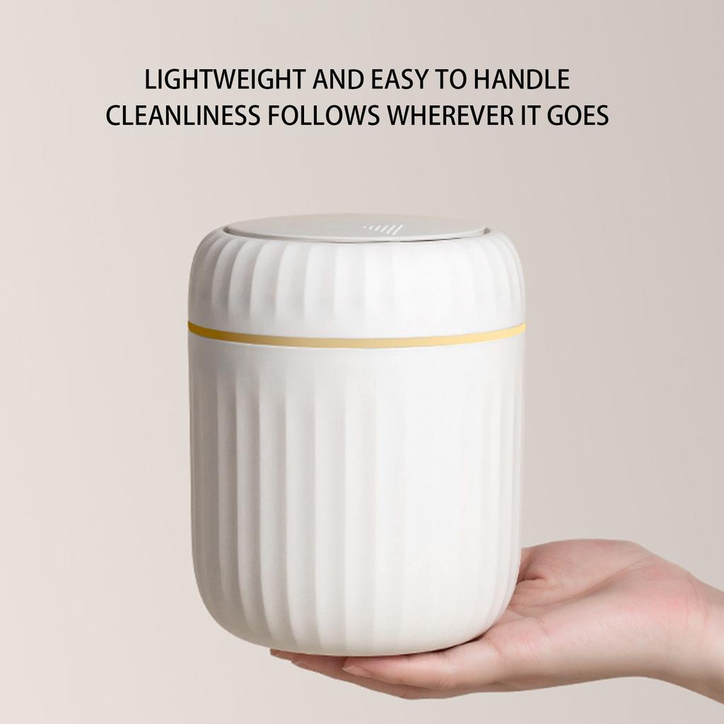 Desktop Small Trash Can Wastebasket Dispenser With Press Type Lid Modern Desk Trash Can For Vanity Dorm Living Room Home