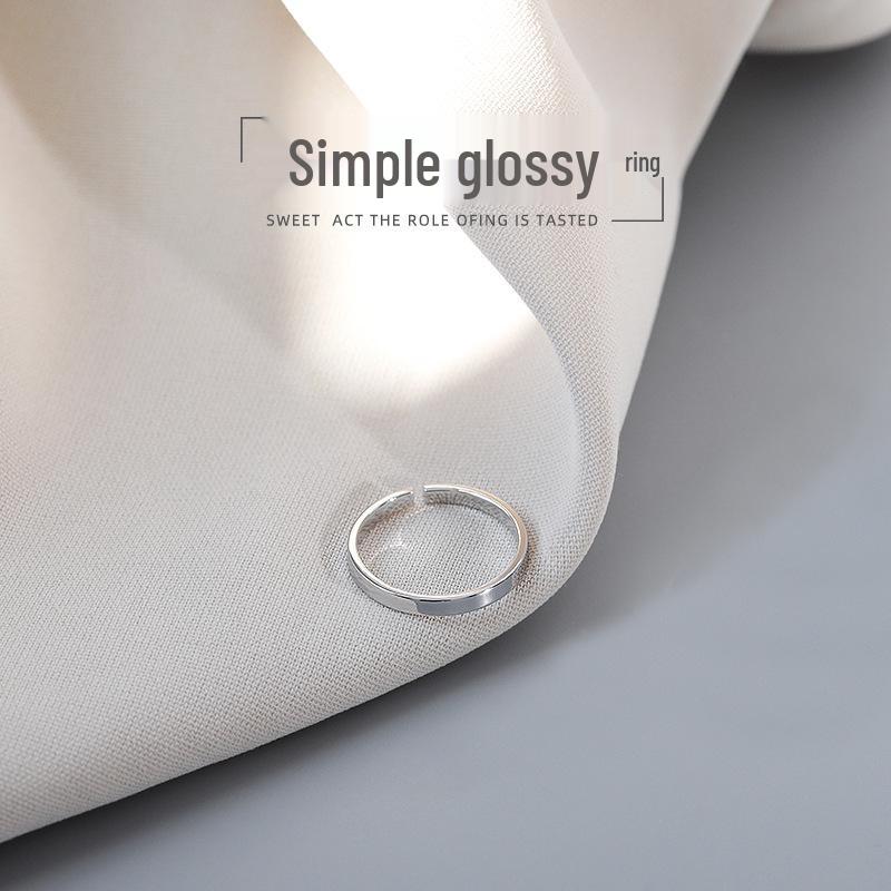 Trendy Open Ring van 925 Sterling Zilver: Eenvoudig High-End Cool Ontwerp