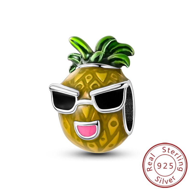 Original Charms Beads Copper Cherry Strawberry Avocado Fruit Charms Pendant For Woman Jewelry Making