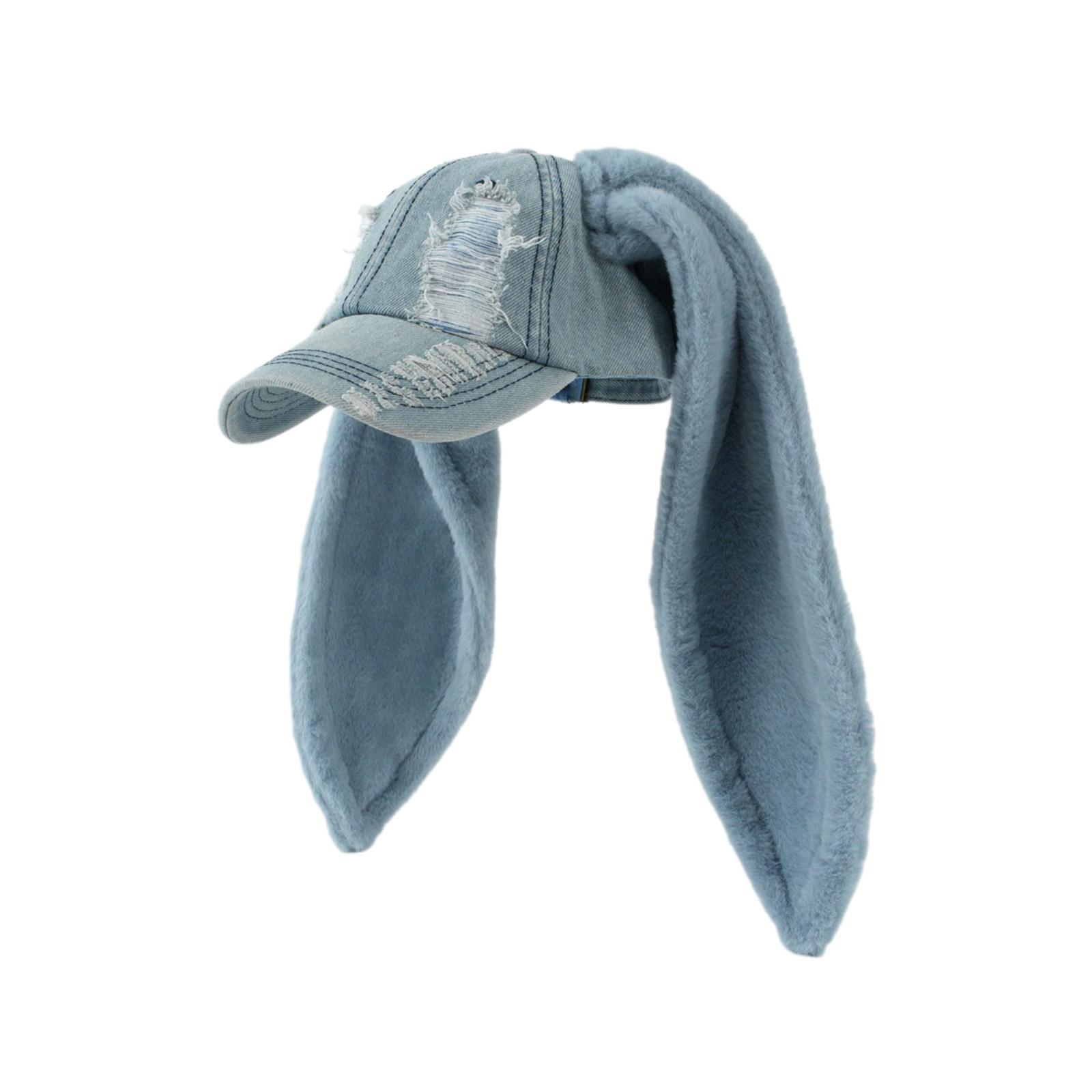 

Женская бейсболка с кроличьими ушками 3D с длинными ушами, универсальная шляпа для лета и весны, дышащая шляпа для взрослых, повседневная спортивная разноцветный