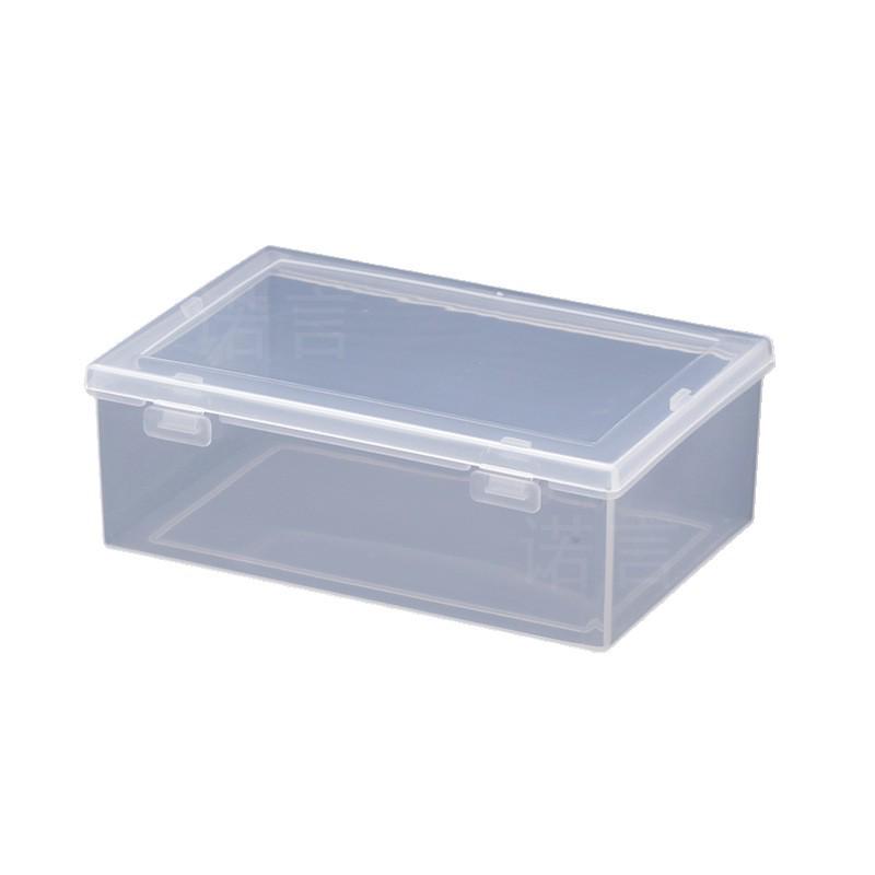 Transparent Rectangle Plastic Desktop Storage Box for Hardware and Tools