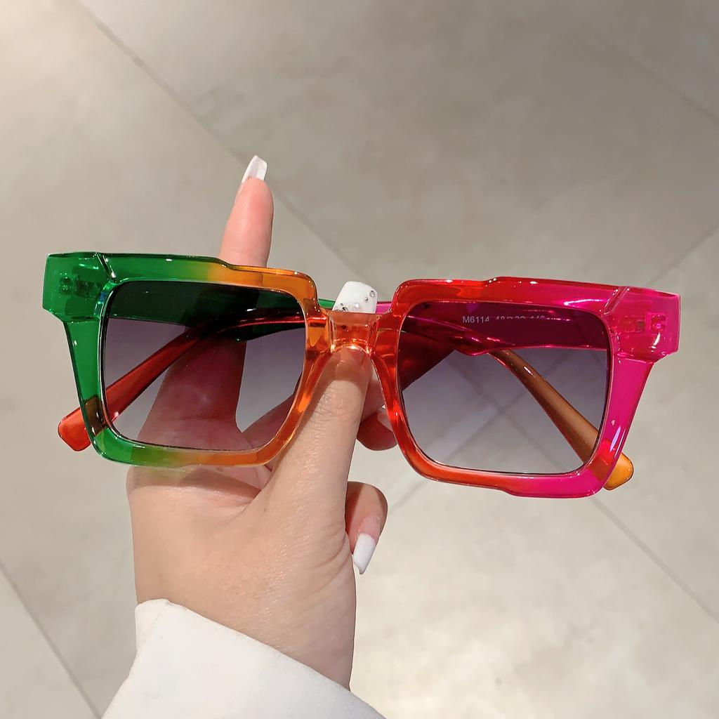 Vintage Square Sunglasses Women New Stylish Multicolor Outdoor Shades for Travelling Trendy Brand Design Sun Glasses