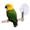 Detachable Suction Cup Bird Stand Wood Bird Stand Pole Bird Accessories Bird Toy Bracket  Parakeet