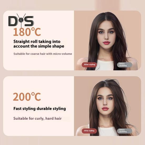 Kabellose Haarglätterbürste, 3 Temperaturmodi, einstellbare LED-Anzeige, schnelles Aufheizen, tragbare elektrische Heißbürste für unterwegs, Styling von lockigem Haar