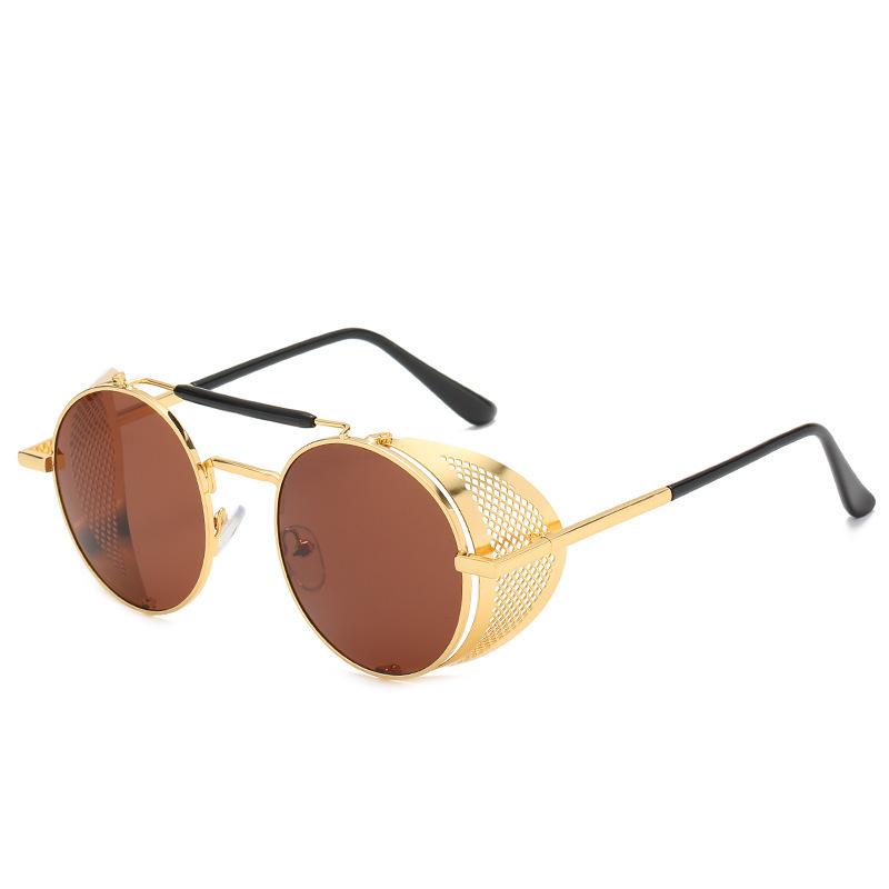 Classic steampunk windshield sunglasses European and American new sunglasses round retro fashion sun