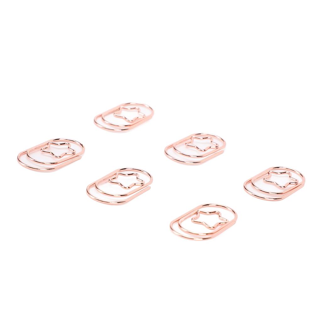 300PCS Paper Clips with Star Shaped Decoration Stainless Steel Non Slip Paperclips for School Document Organizing