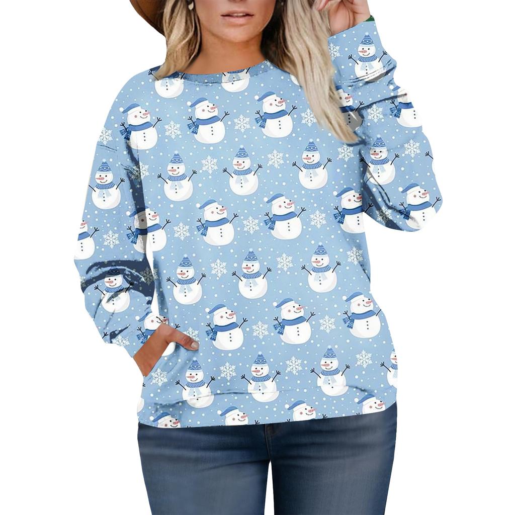 Christmas Sweatshirts For Women Sweater Cute Shirt Fall Pullover Top