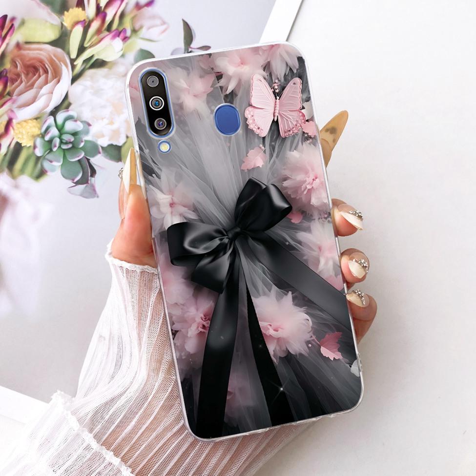 Für Samsung A40S Hülle Transparent Niedliche Katze Mode Schmetterling Lustig Bemaltes Gehäuse Für Samsung Galaxy A40S Abdeckung SM-A3050