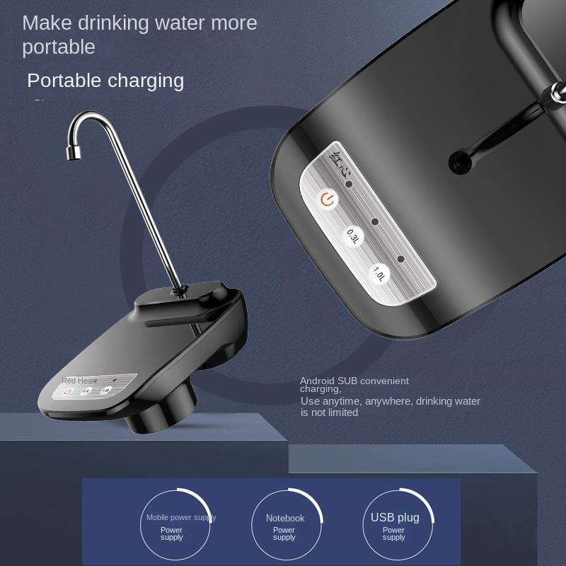 Wasserflaschen-Pumpspender, USB-Aufladung, automatische Trinkwasserpumpe, tragbarer elektrischer Wasserspender, Haushaltsgeräte