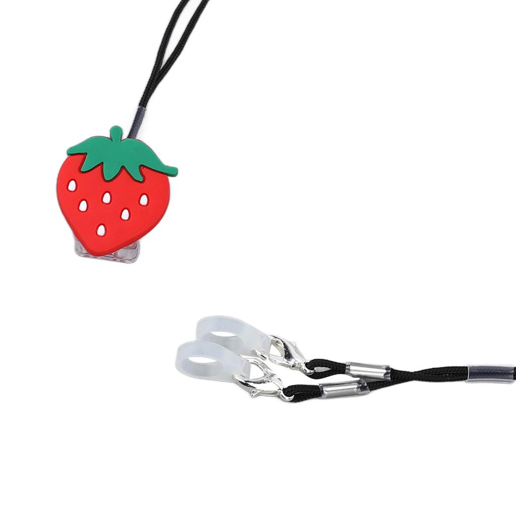 Hearing Aid Lanyard Elderly Children Portable Cute Strawberry Shaped BTE Hearing Aid Clip Holder