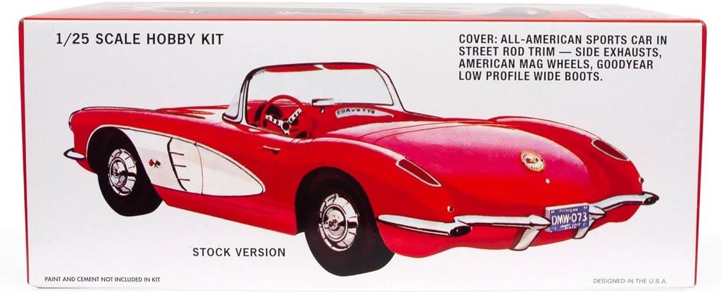 PLATZ AMT Scale 1960 Chevrolet Corvette Plastic Model Kit AMT1374 1/25