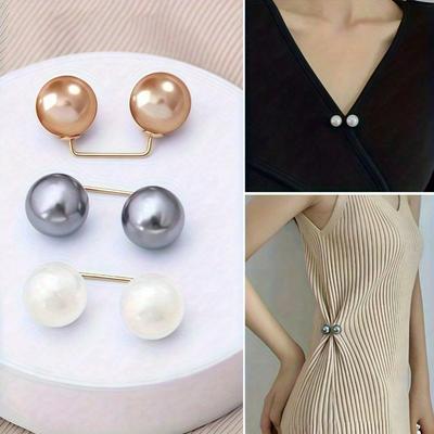 Women Faux Pearl for Anti Exposure Neckline Pins, Pins Wedding Decoration, Sweater Shawl Clips, for Clothing Cardigan Dress Sweater Hat DIY
